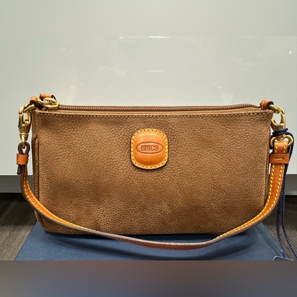 Bric’s camel caviar suede leather mini bag. - Picture 3 of 16
